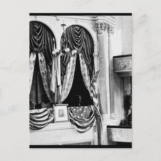 Das ist die private Box in Fords Theater, Washing Postkarte (Vorderseite)