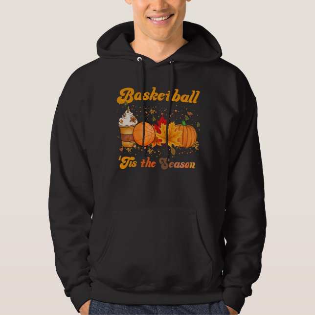 Das ist die Saison Basketball Fall Coffee Pumpkin Hoodie (Vorderseite)