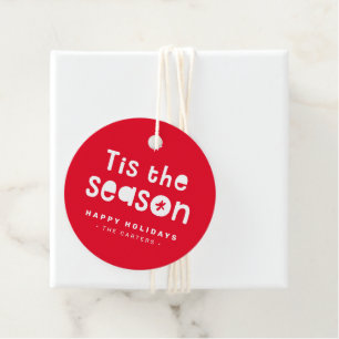 Das ist die Saison CHRISTMAS GIFT fett gefeiert fe Geschenkanhänger