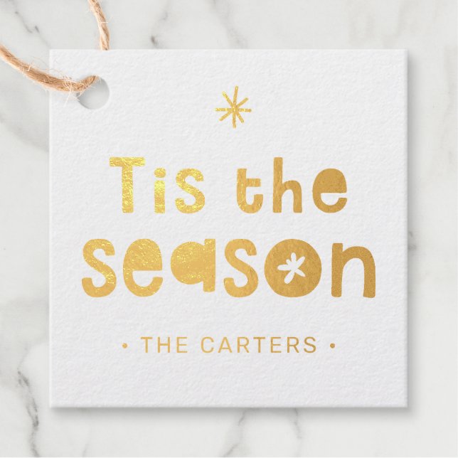 Das ist die Saison CHRISTMAS GIFT kühn festlich Geschenkanhänger (Vorderseite)