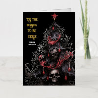 Das ist die Saison Eerie Goth Skull Weihnachtsbaum