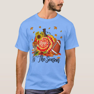Das ist die Saison Fußball Orange Gefärbte Krawatt T-Shirt