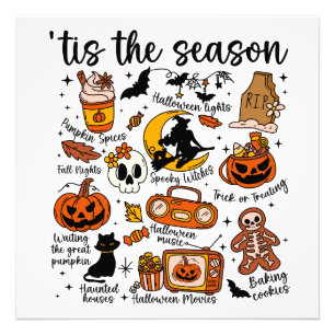 'Das ist die Saison Halloween Doodles Fotodruck