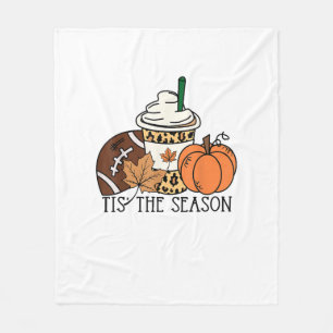 Das ist die Saison Pumpkin Erntedank Football Mini Fleecedecke
