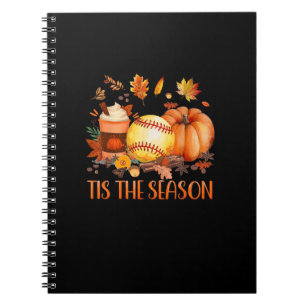 Das ist die Saison Pumpkin Leaf Latte Fall Softbal Notizblock