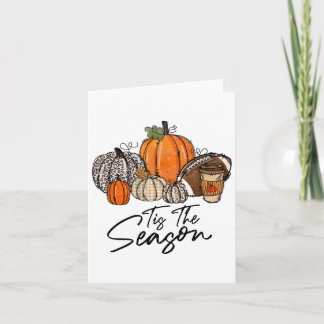 Das ist die Saison Pumpkin Leaf Latte Fall Thanksg Karte