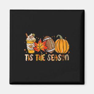 Das ist die Saison Pumpkin Leaf Latte Fall Thanksg Magnet