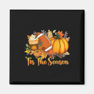 Das ist die Saison Pumpkin Leaf Latte Fall Thanksg Magnet