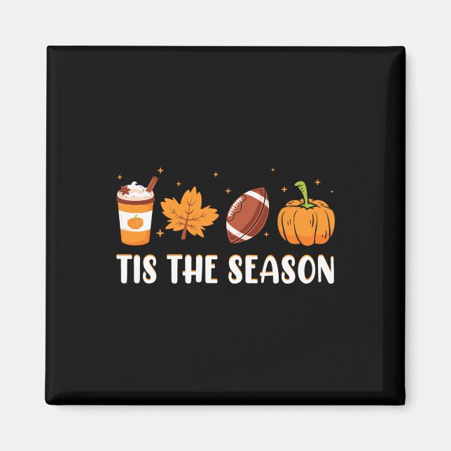 Das ist die Saison Pumpkin Leaf Latte Fall Thanksg Magnet (Vorne)