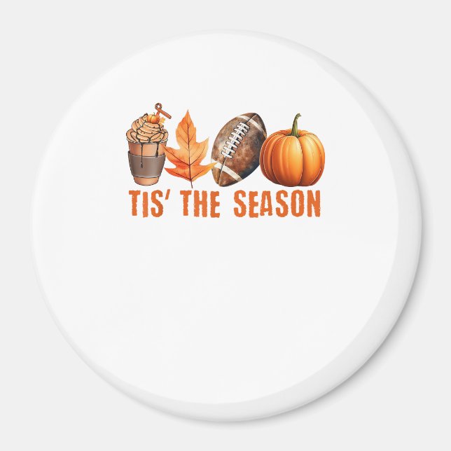 Das ist die Saison Pumpkin Leaf Latte Fall Thanksg Magnet (Vorne)