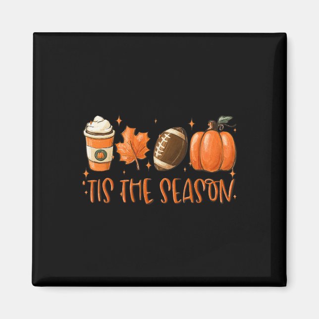 Das ist die Saison Pumpkin Leaf Latte Fall Thanksg Magnet (Vorne)