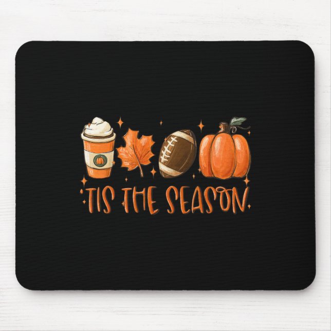 Das ist die Saison Pumpkin Leaf Latte Fall Thanksg Mousepad (Vorne)