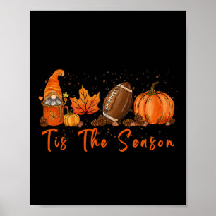 Das ist die Saison Pumpkin Leaf Latte Fall Thanksg Poster