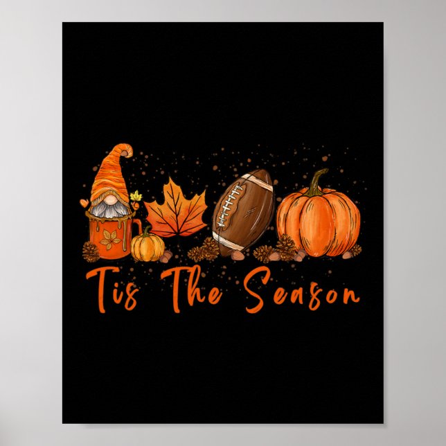 Das ist die Saison Pumpkin Leaf Latte Fall Thanksg Poster (Vorne)