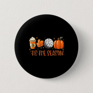 Das ist die Saison Pumpkin Leaf Latte Fall Volleyb Button