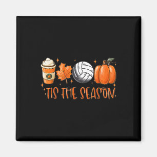 Das ist die Saison Pumpkin Leaf Latte Fall Volleyb Magnet