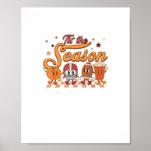 Das ist die Saison Pumpkin Leaf Latte Football Cre Poster