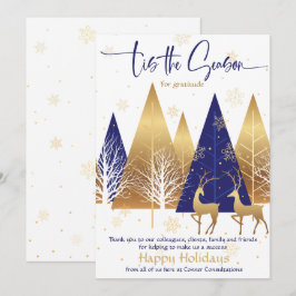 'Das ist die Saison Royal Blue Gold Business Xmas Einladung