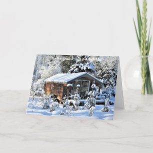 'Das ist die Saison Up North Mn!  Frohe Weihnachte Dankeskarte