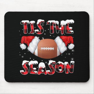 Das ist die Saison Weihnachtsmannmütze Fußball Rot Mousepad