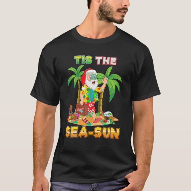 Das ist die Sea Sun Santa Beach Sommerweihnacht im T-Shirt (Vorderseite)