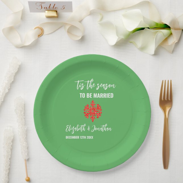 Das ist die Weihnachtszeit der Jahreszeit Pappteller (Hochzeit)