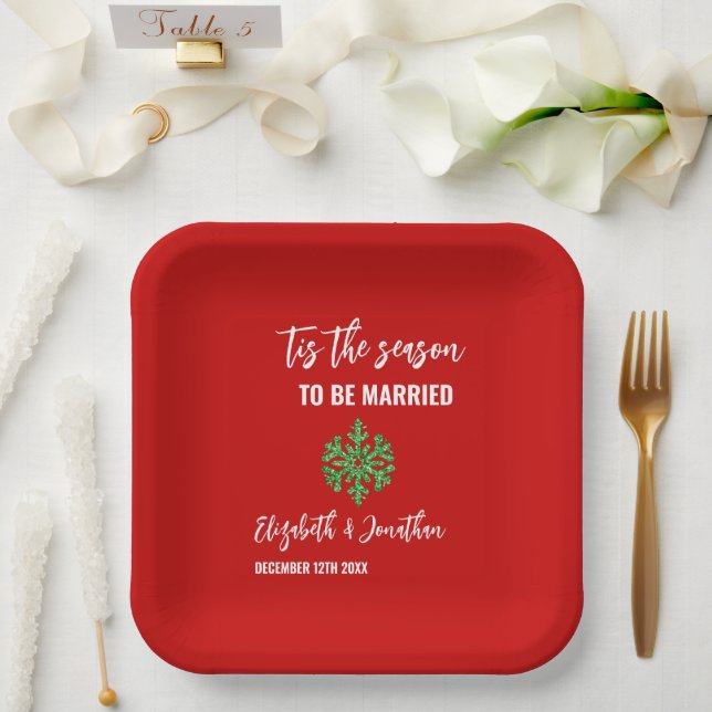 Das ist die Weihnachtszeit der Jahreszeit Pappteller (Hochzeit)
