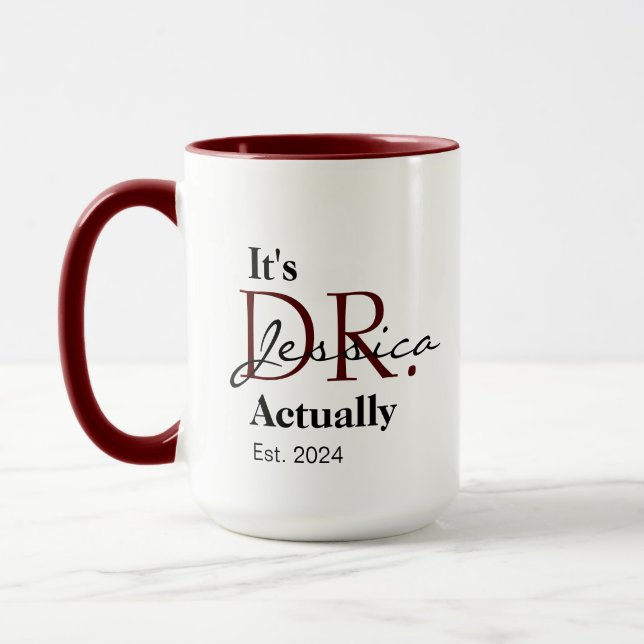Das ist Dr. [Individuelle Name] Est. Jahr Tasse (Links)