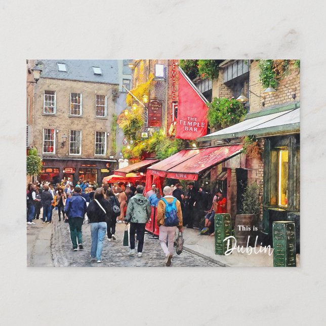 Das ist Dublin-Irland Postkarte (Vorderseite)