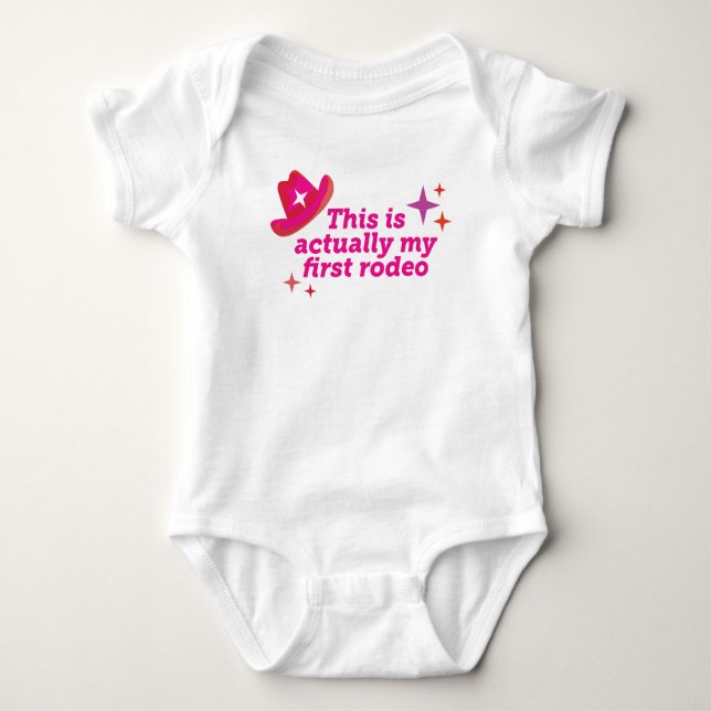 Das ist eigentlich mein erstes Rodeo Baby Strampler (Vorderseite)