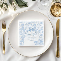 Das ist ein Baby Blue Toile Safari Animal Baby Dus