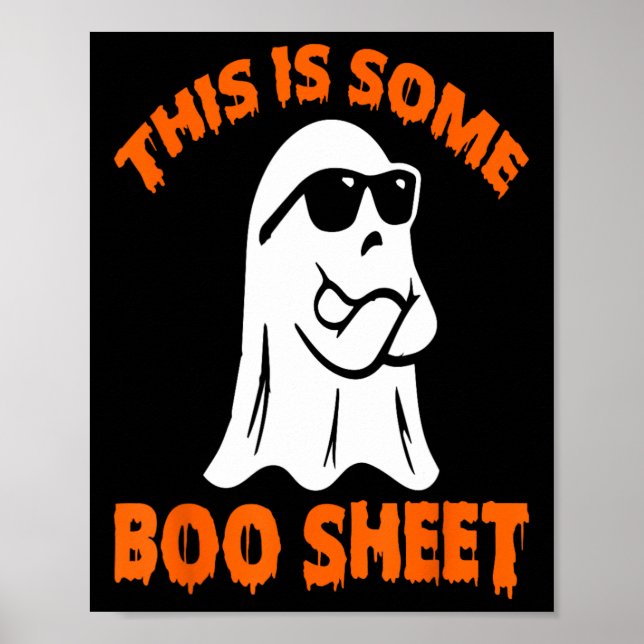 Das ist ein Boo-Blatt Halloween Ghost Funny für mi Poster (Vorne)