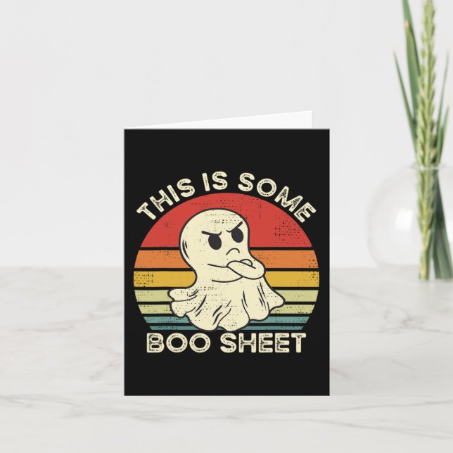 Das ist ein boo Sheet Funny Ghost Retro Halloween Karte (Vorderseite)