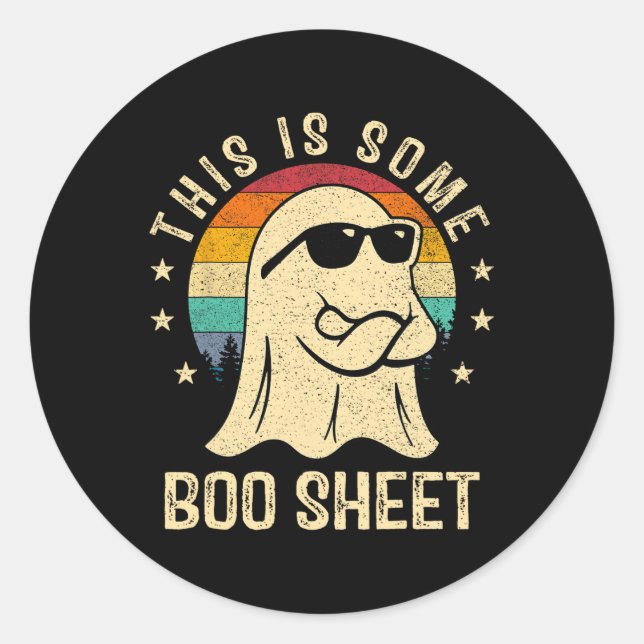 Das ist ein Boo-Sheet Halloween Ghost Fun Men Wom Runder Aufkleber (Vorderseite)