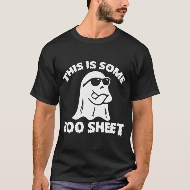 Das ist ein Boo-Sheet Halloween T-Shirt (Vorderseite)