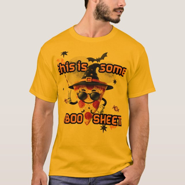 Das ist ein Boo Sheet - Pizza-T - Shirt zu Hallowe (Vorderseite)