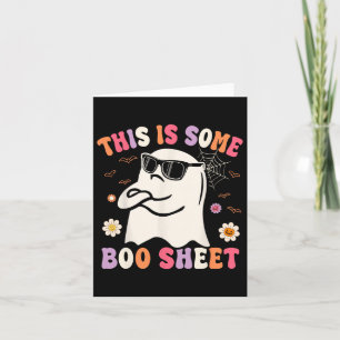 Das ist ein Bootblatt Retro Groovy Ghost Hallowee Karte