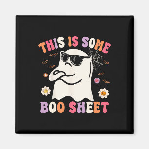 Das ist ein Bootblatt Retro Groovy Ghost Hallowee Magnet