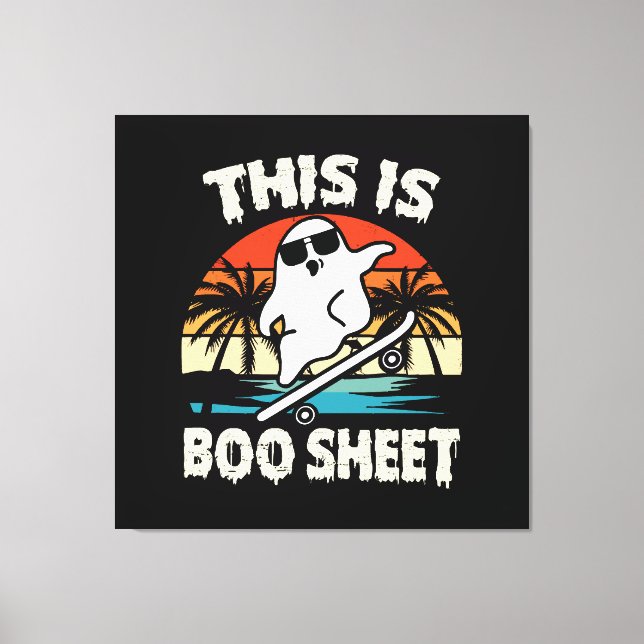 das ist ein Bootsheet halloween ghost niedlich lus Leinwanddruck (Vorderseite)