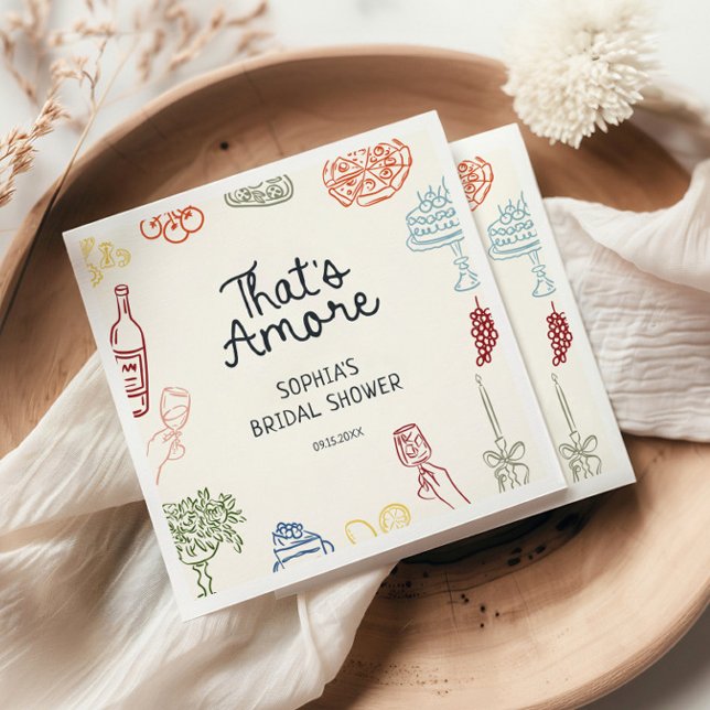 Das ist ein bunter Illustriertes Brautparty Serviette (Von Creator hochgeladen)