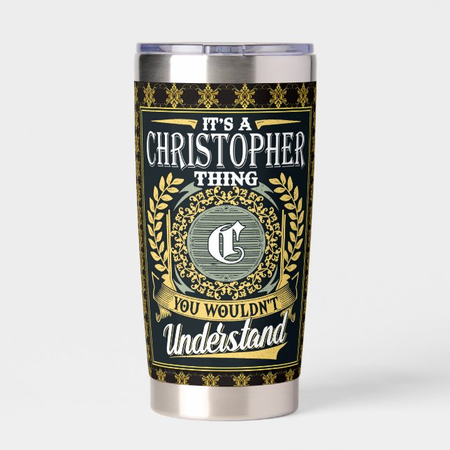 Das ist ein Christopher, den du nicht verstehen ko Thermobecher (Rückseite)