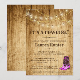 Das ist ein Cowgirl! Country Baby Dusche Einladung