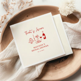 Das ist ein eher italienisches Brautparty mit Rote Serviette