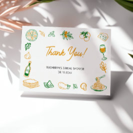 Das ist ein eher rustikales italienisches Brautpar Dankeskarte