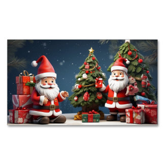 das ist ein fröhliches Weihnachtsdesign und ein gl Magnetische Visitenkarte
