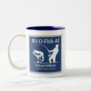 Das ist ein Geschenk des Party für die Befischung Zweifarbige Tasse