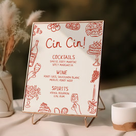 Das ist ein Illustrierteres Bar-Menü Poster