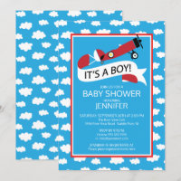 Das ist ein Junge! Airplane Boys Baby Dusche einla
