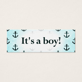 Das ist ein Junge! Anchor Pattern Baby Blue