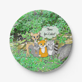 Das ist ein Junge! Baby Shower Forest Animals ange Pappteller